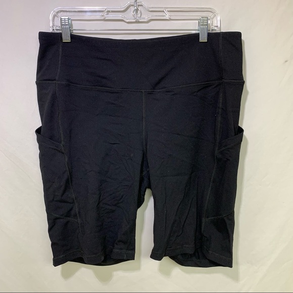 torrid Shorts Torrid Active Black Bike Shorts Pockets Size Plus 2x